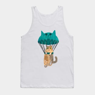 Parachuting Cat Tank Top